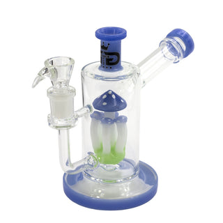Grace Glass Blue Mushroom Percolator Bubbler - Bong - 19cm / 18.8mm